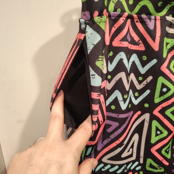 Spirit Halloween Geometric 80's Style Jogger Pants Adult Sz L Cosplay Costume - Picture 5 of 6